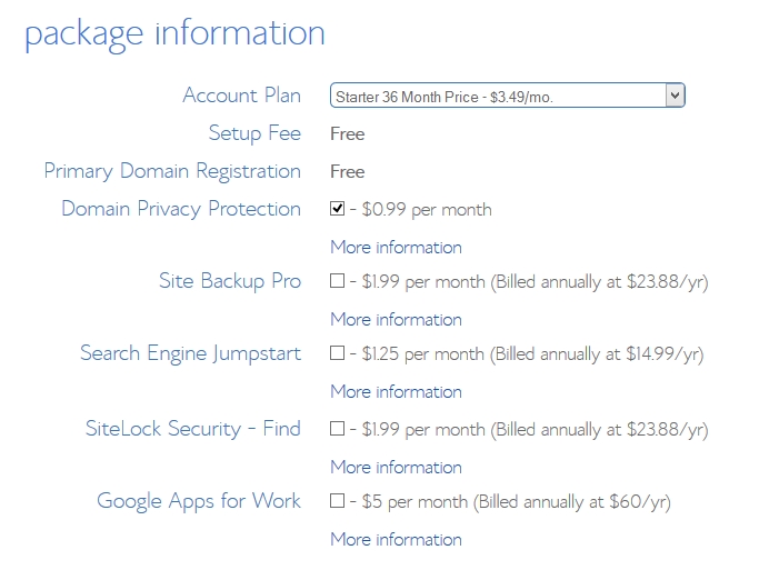 choosing a hosting plan