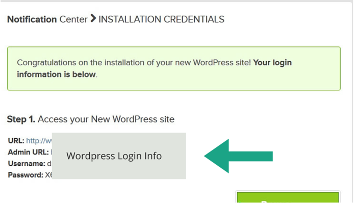 wordpress credentials