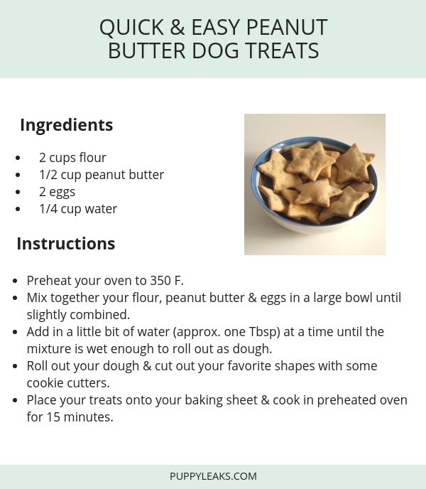 recipe for dog treats made with peanut butter