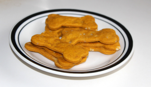 Homemade pumpkin & peanut butter dog treats